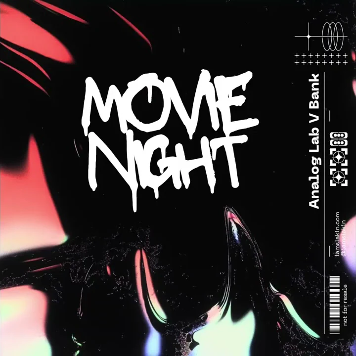 Movie Night cover in red, pink and black