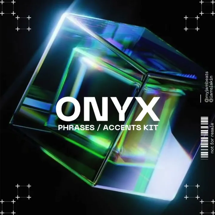 Onyx cover with a blue and green glass shape