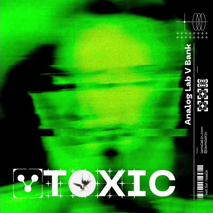 Toxic cover in acid green and black